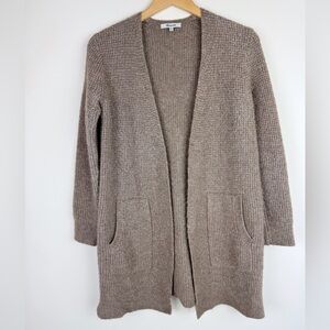 Madewell Wafflestitch Brown Cardigan Sweater